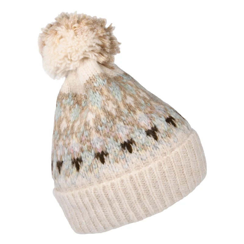 Bonnet à Pompon Recyclé Renaa crème-multi BARTS