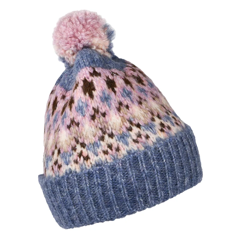Bonnet à Pompon Recyclé Renaa bleu-multi BARTS
