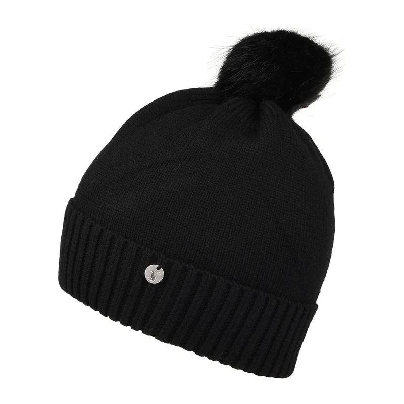 Bonnet à Pompon Libellule Stafford noir JOULES