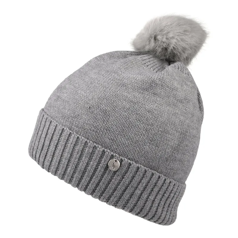 Bonnet à Pompon Libellule Stafford gris JOULES