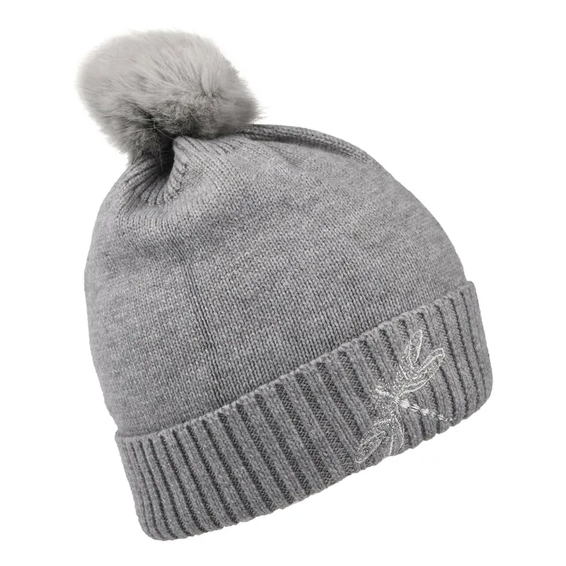 Bonnet à Pompon Libellule Stafford gris JOULES