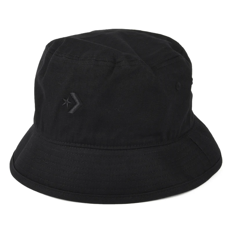 Chapeau Bob en Coton Sergé à Chevrons noir CONVERSE