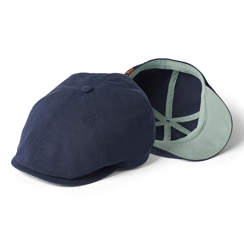 Casquette Gavroche en Toile de Coton Hudson bleu marine-menthe FAILSWORTH