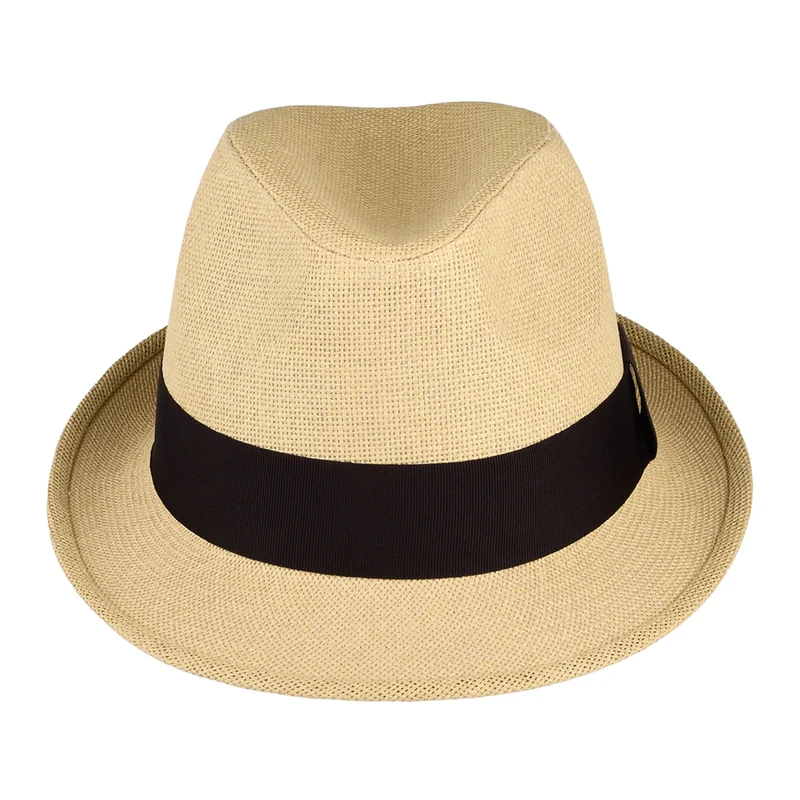 Chapeau Trilby en Paille Toyo beige sable FAILSWORTH