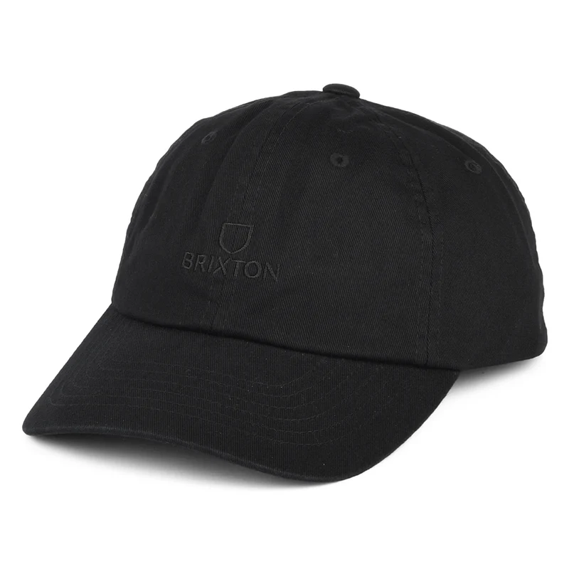 Casquette en Coton Alpha LP noir délavé BRIXTON