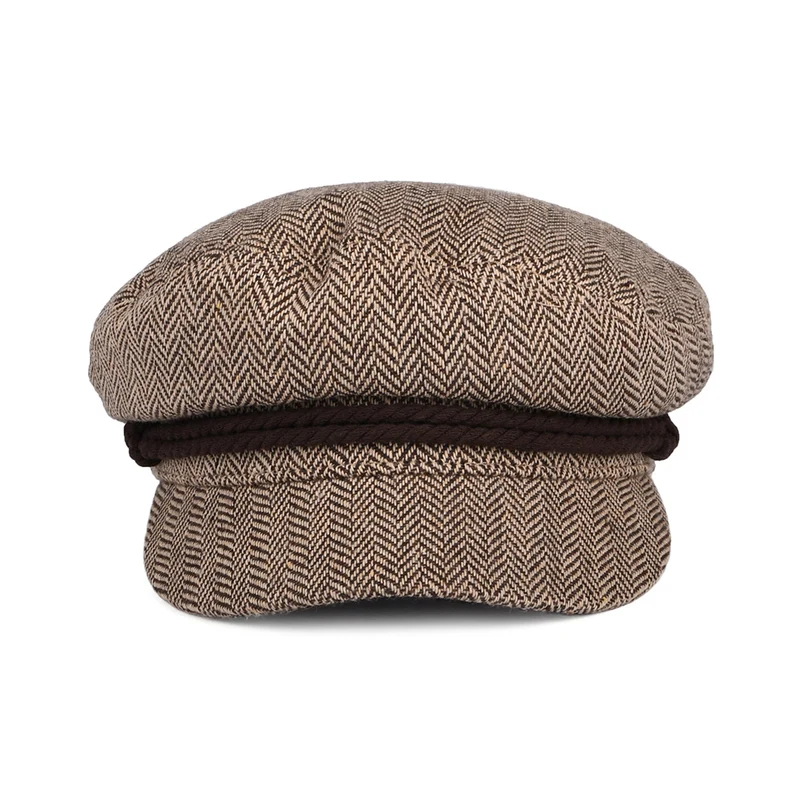 Casquette de Marin à Chevrons marron foncé-sable BRIXTON