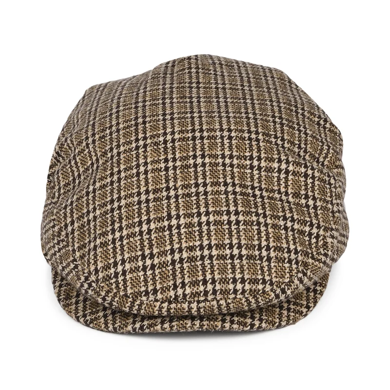 Casquette Plate Pied-de-Poule Hooligan marron foncé-sable BRIXTON