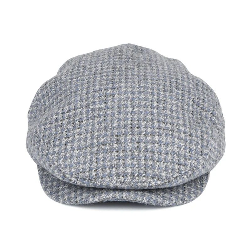 Casquette Plate Pied-de-Poule Hooligan bleu-blanc cassé BRIXTON