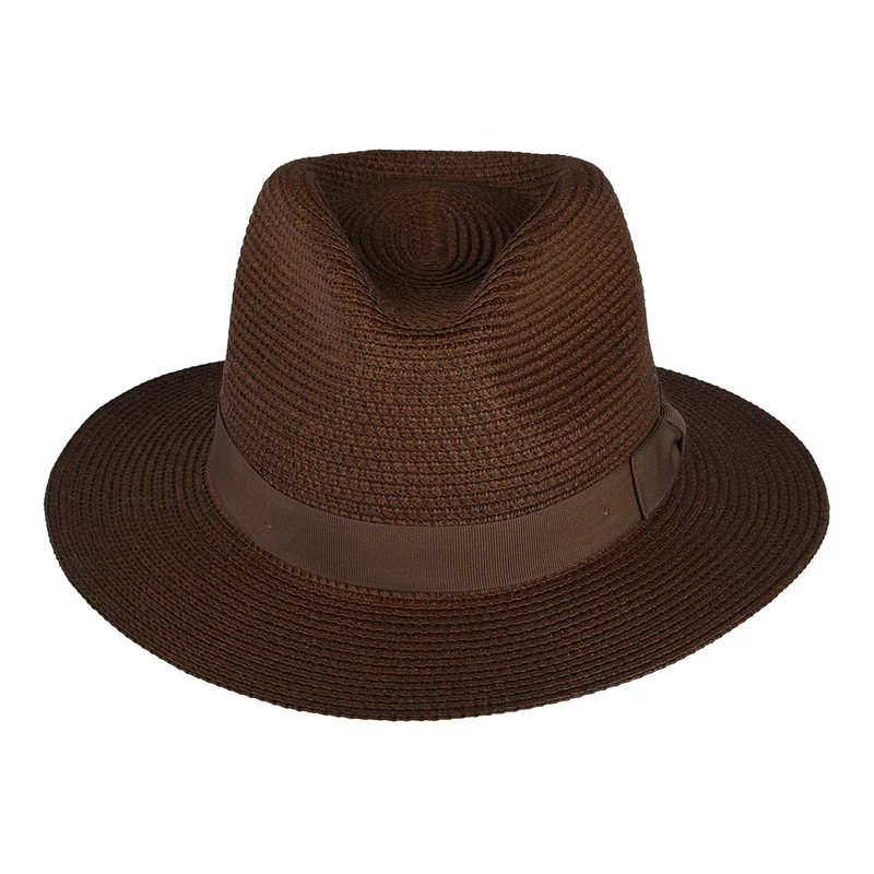 Chapeau Fedora en Paille Toyo Rio marron BRIXTON