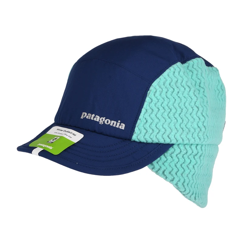 Casquette Hiver Bec-de-Canard Avec Protège-Oreilles bleu marine-turquoise PATAGONIA