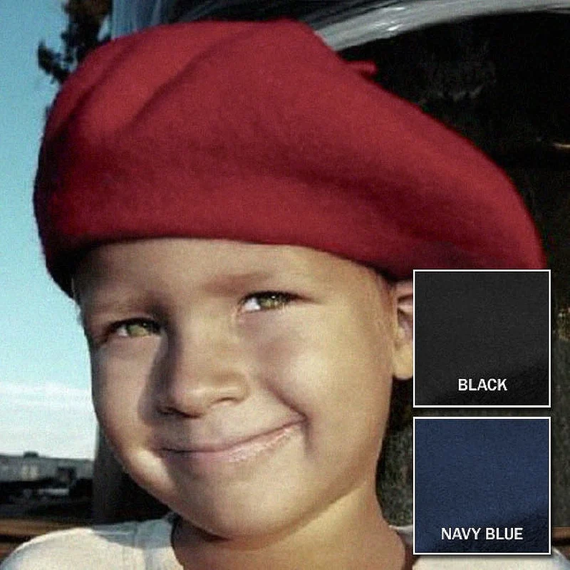 Béret Enfant en Laine rouge JAXON & JAMES - VENTE EN GROS