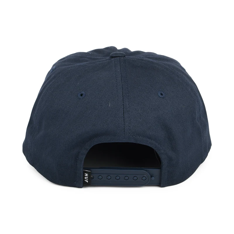 Casquette Snapback Non Structurée Triple Triangle bleu marine sur bleu marine HUF