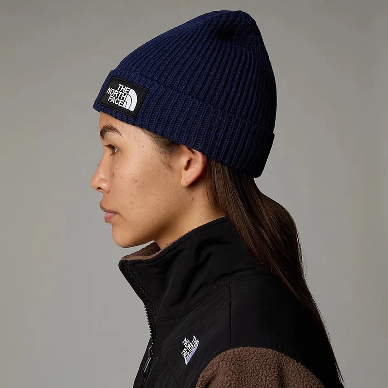 Bonnet Marin à Revers TNF Logo Box bleu marine THE NORTH FACE