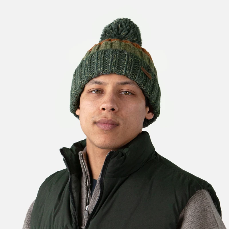 Bonnet à Pompon Wilhelm vert militaire-multi BARTS