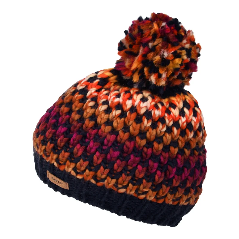 Bonnet à Pompon Maille Teinte Par Sections Nicole bordeaux BARTS