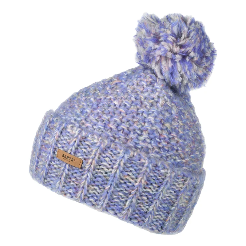 Bonnet à Pompon Grosse Maille Aitane violet BARTS