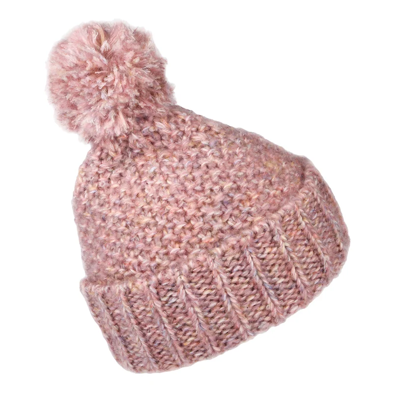 Bonnet à Pompon Grosse Maille Aitane rose BARTS