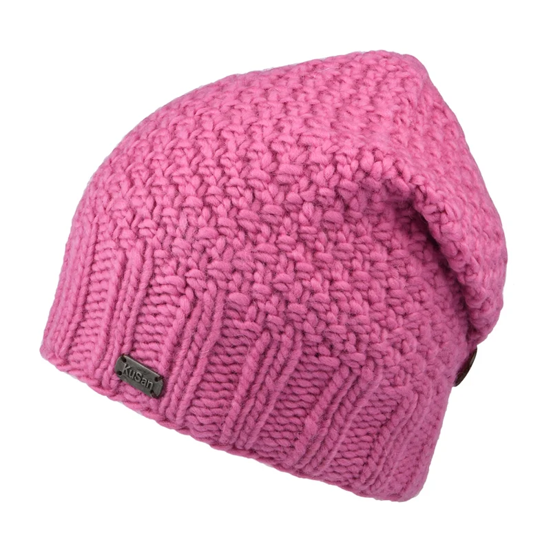 Bonnet Boutonné rose KUSAN