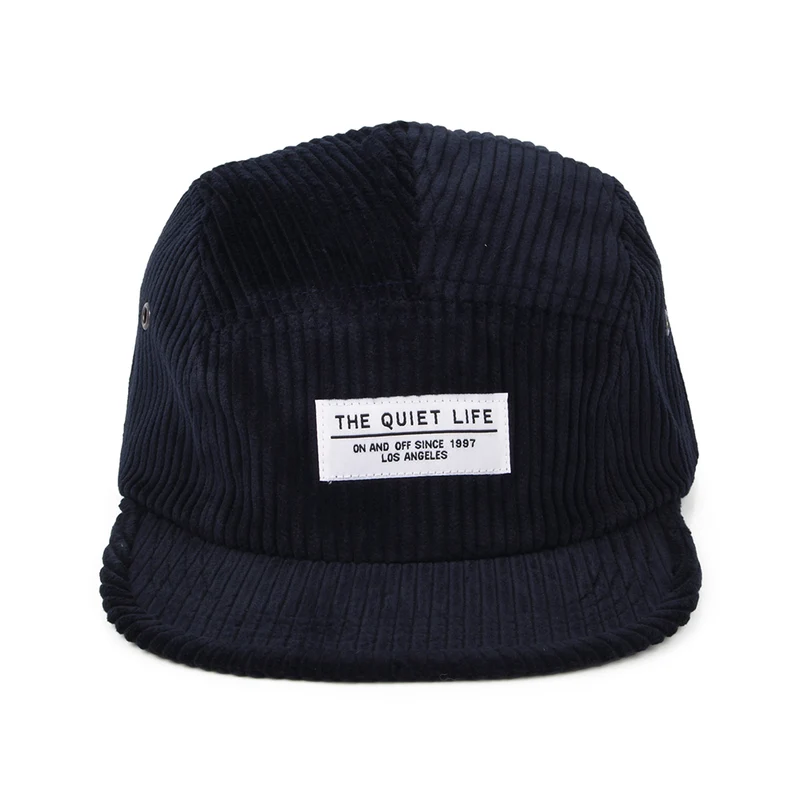 Casquette 5 Panel en Velours Grosse Côtes bleu marine THE QUIET LIFE