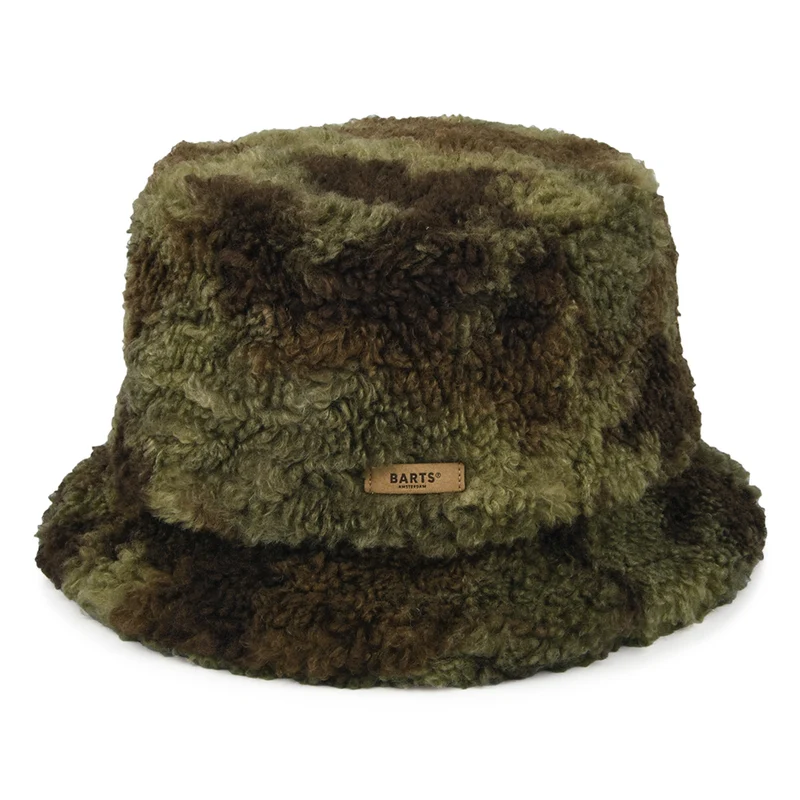 Chapeau Bob en Fausse Fourrure Camouflage Teddybuck vert BARTS