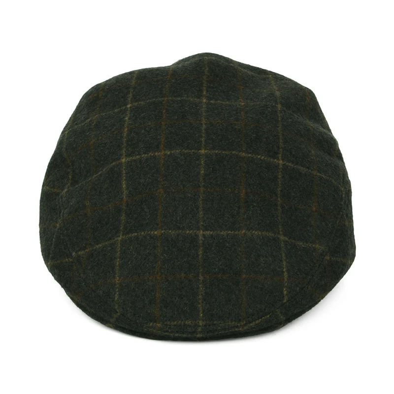 Casquette Plate en Laine Loden à Carreaux mousse CITY SPORT