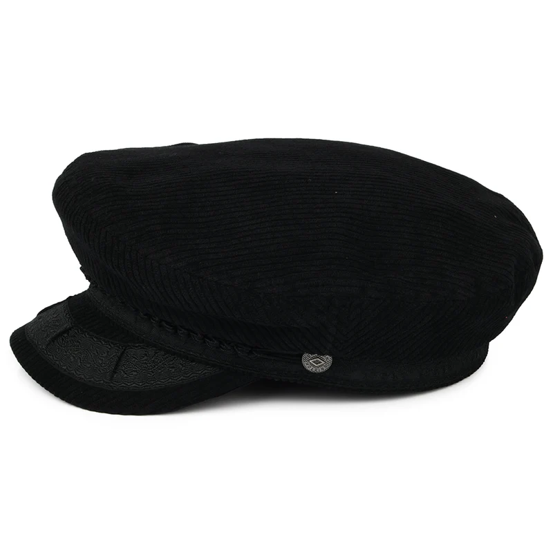Casquette de Marin en Velours Côtelé Reserve noir BRIXTON