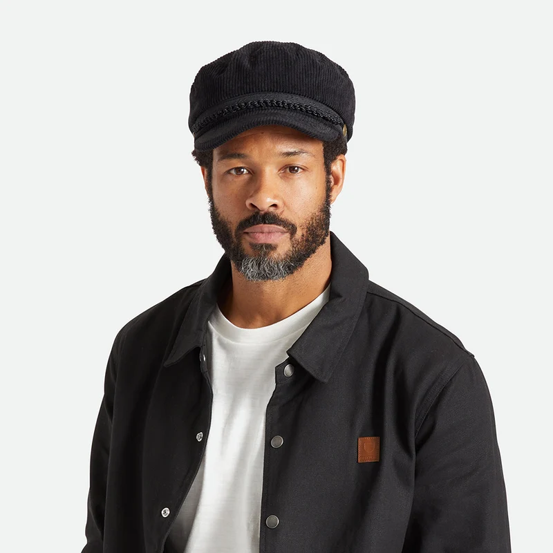 Casquette de Marin en Velours Côtelé Reserve noir BRIXTON