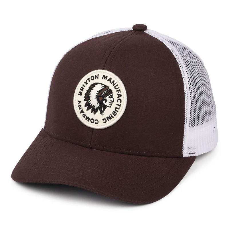 Casquette Trucker Rival Stamp NetPlus MP acajou-blanc BRIXTON