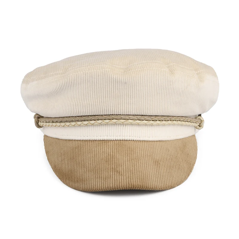 Casquette de Marin en Coton Velours Côtelé Ashland beige-marron clair BRIXTON