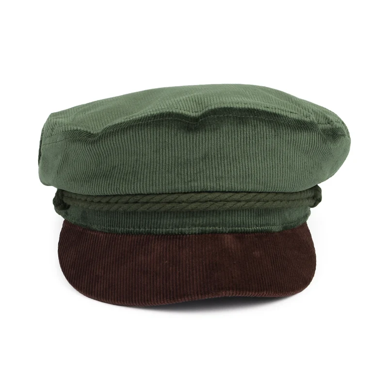 Casquette de Marin en Velours Côtelé forêt foncé-marron BRIXTON