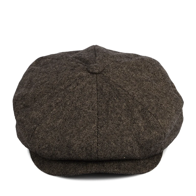 Casquette Gavroche Ample en Laine Mélangée Brood toffee foncé BRIXTON