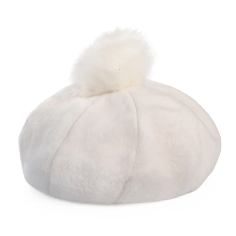 Béret Oversize avec Pompon en Fausse Fourrure Natalie blanc cassé BRIXTON
