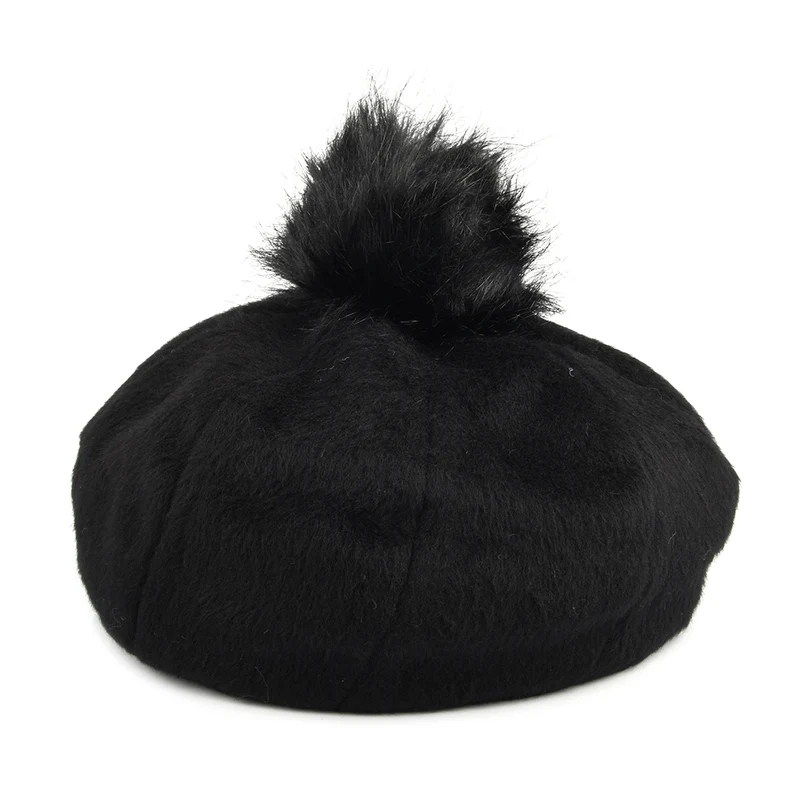 Béret Oversize avec Pompon en Fausse Fourrure Natalie noir BRIXTON