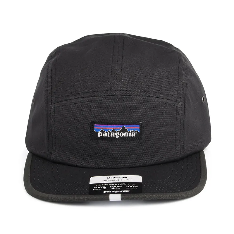 Casquette 5 Panel en Coton Bio Maclure noir PATAGONIA