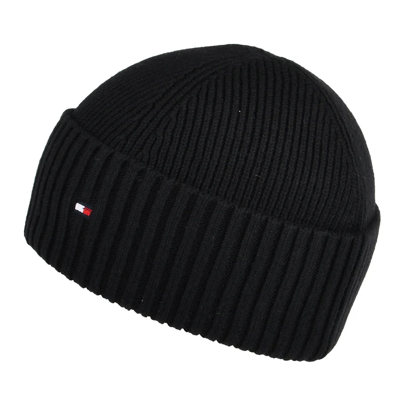 Bonnet Marin en Cotton et Cachemire Flag noir TOMMY HILFIGER
