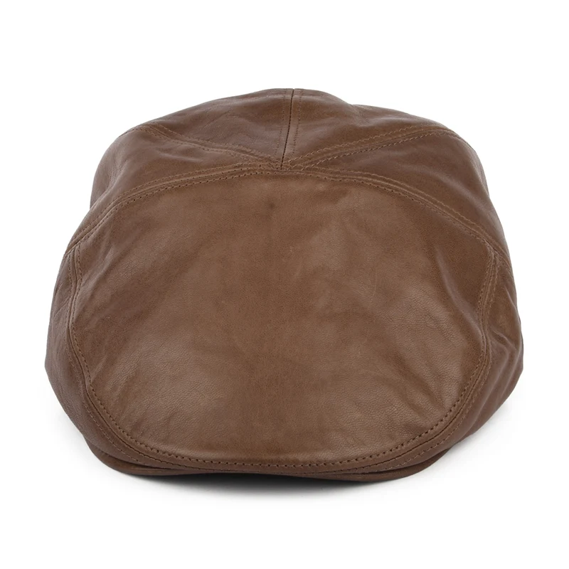 Casquette Plate en Cuir Reffell marron BAILEY