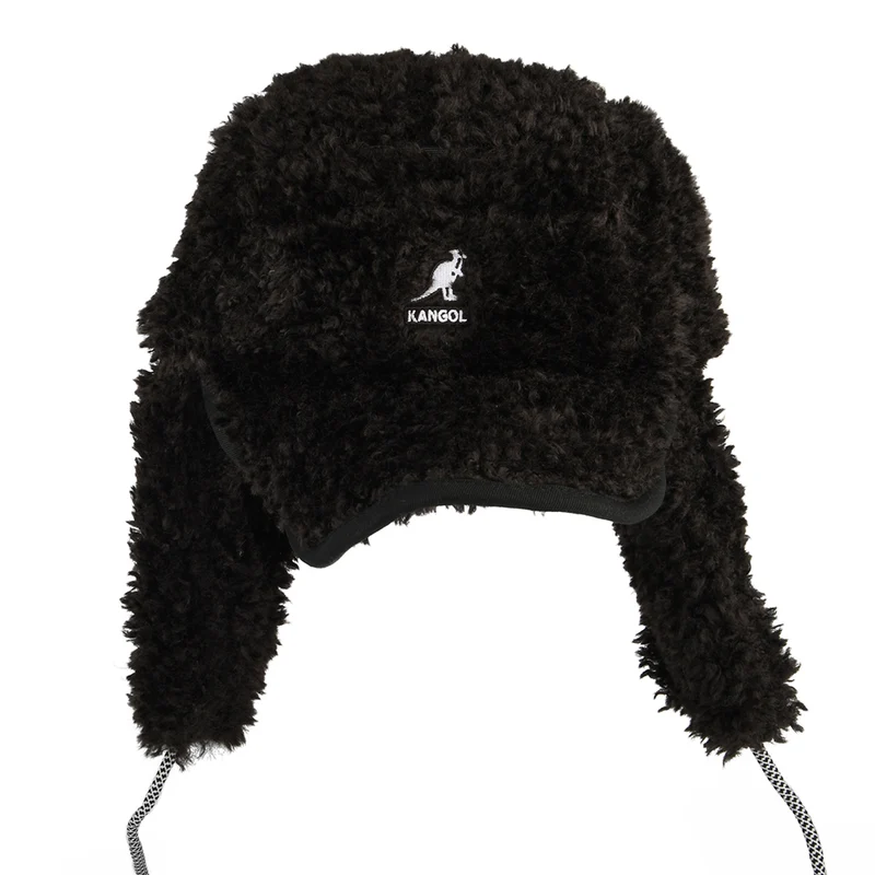Casquette Saharienne en Imitation Peau de Mouton Utility noir KANGOL