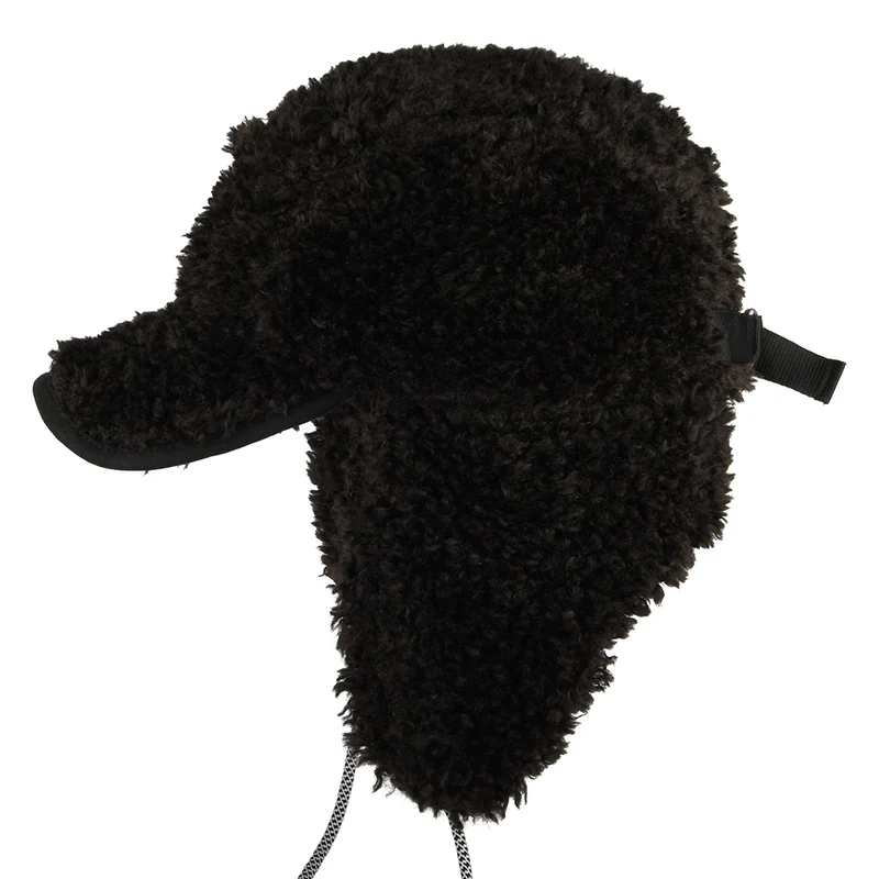 Casquette Saharienne en Imitation Peau de Mouton Utility noir KANGOL