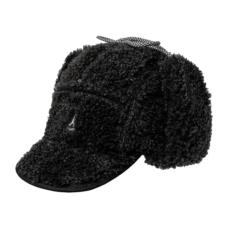 Casquette Saharienne en Imitation Peau de Mouton Utility noir KANGOL