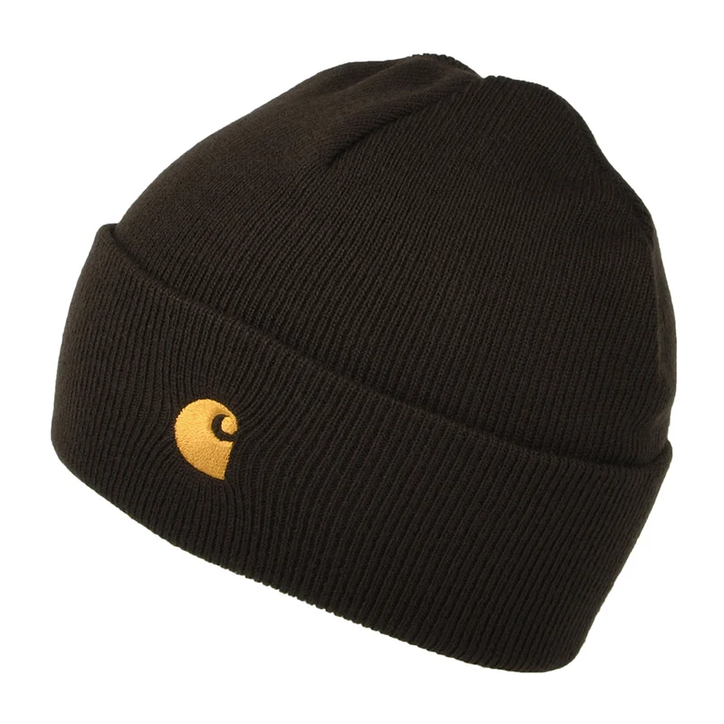 Bonnet à Revers Chase marron foncé CARHARTT WIP