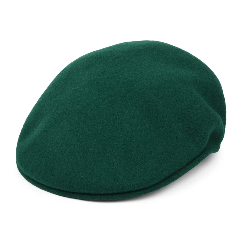 Casquette Plate en Laine 504 vert sapin KANGOL