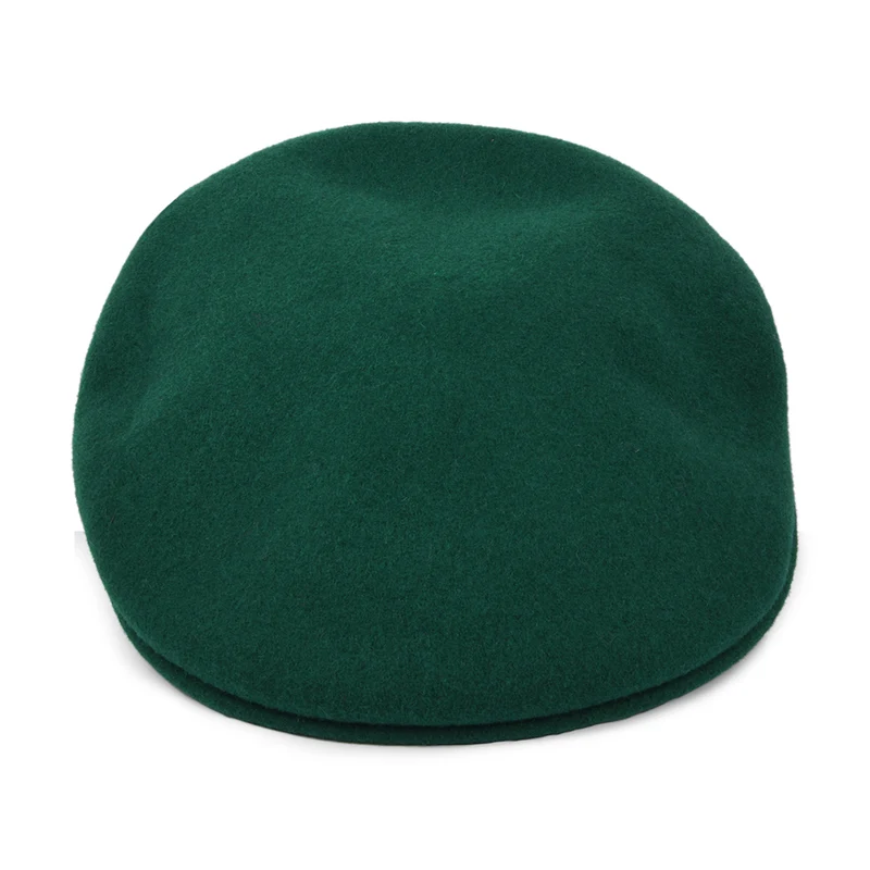 Casquette Plate en Laine 504 vert sapin KANGOL