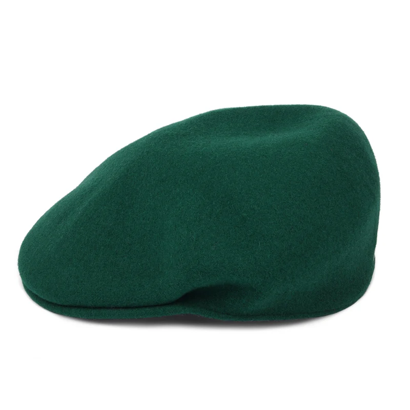 Casquette Plate en Laine 504 vert sapin KANGOL