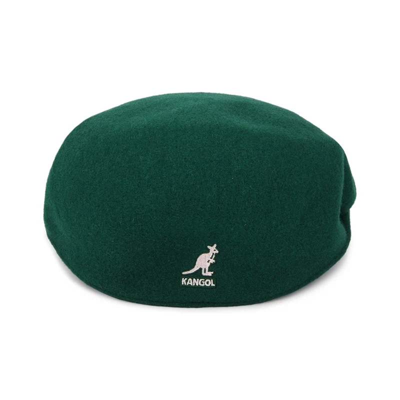 Casquette Plate en Laine 504 vert sapin KANGOL