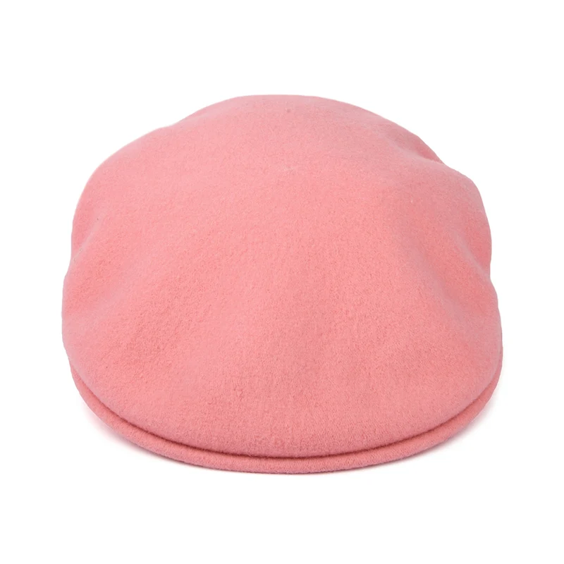 Casquette Plate en Laine 504 rose KANGOL