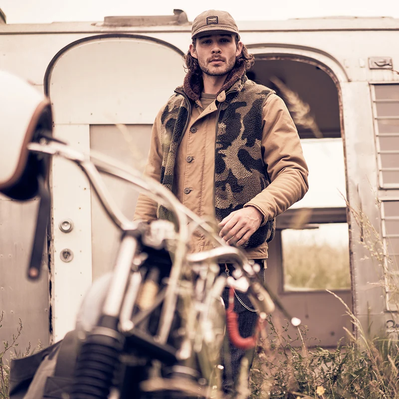 Casquette Militaire en Coton sergé Grunt khaki TRIUMPH MOTORCYCLES