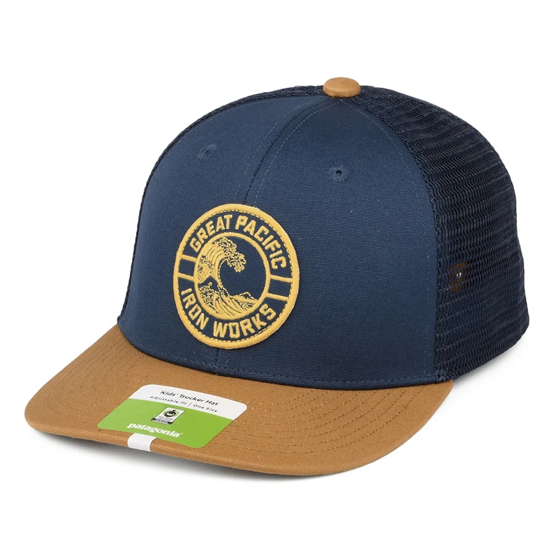 Casquette Trucker Enfant en Coton Bio GPIW Crest pierre-camel PATAGONIA