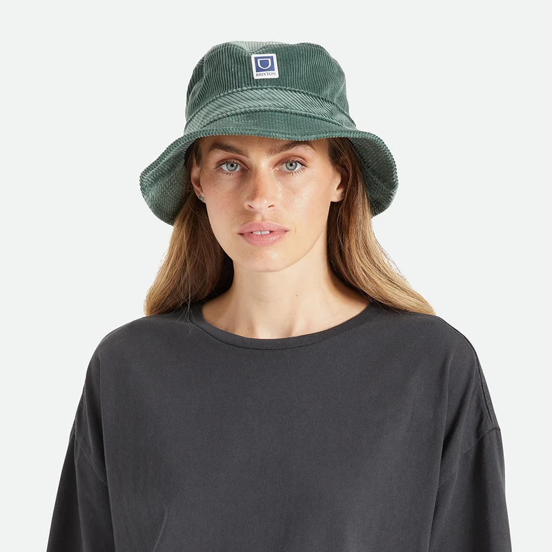 Chapeau Bob Pliable en Velours Côtelé Beta forêt BRIXTON