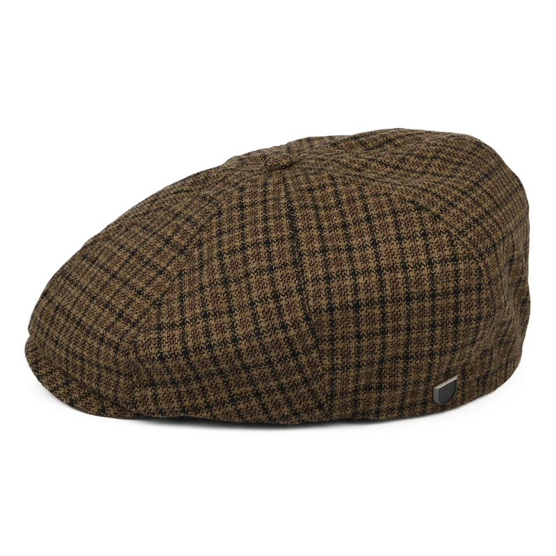 Casquette Gavroche Pied-de-Poule Brood caramel-noir BRIXTON