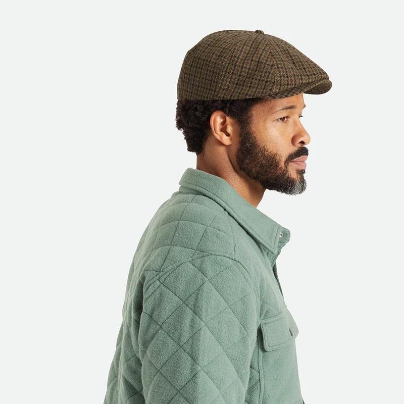 Casquette Gavroche Pied-de-Poule Brood caramel-noir BRIXTON